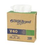 Mutual Heavy Task Brand White Towel Wiper DRC Pop Up Box of 100 Wipes
